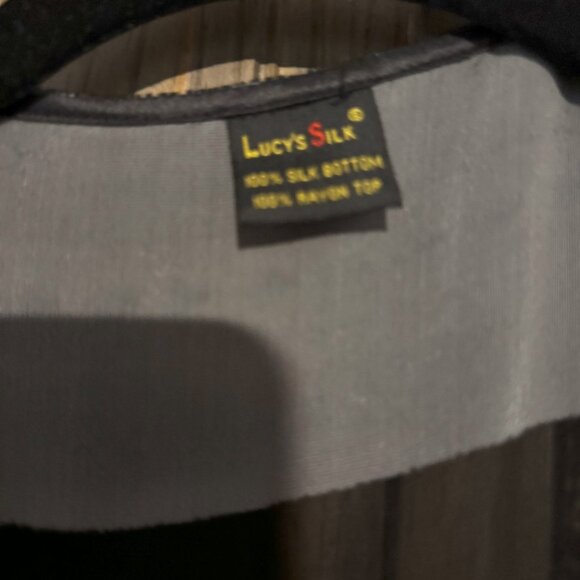 Lucy’s Silk Sequined Long Cover Up in Black - Picture 3 of 9